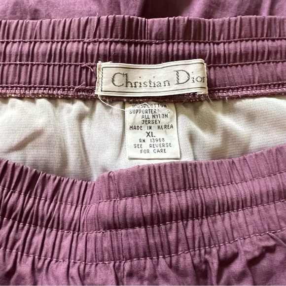 Men’s Vintage Christian Dior Lined Trunks Eggplant - Picture 3 of 4